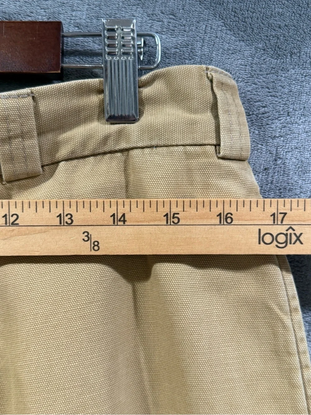Bills Khakis Mens 32 Khaki Pleated Front Straight Leg Canvas Pants